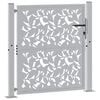 vidaXL Garden Gate 39.4x39.4" Weathering Steel Leaf Design