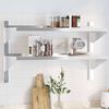 vidaXL Wall Shelf Silver Stainless steel 39.4 x 11.8 x 23.6 in