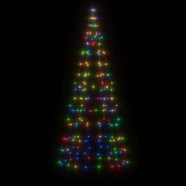 vidaXL LED Christmas Tree Colorful Copper, Iron 70.9 in height