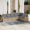 vidaXL Garden Sofa Set Beige, Light Grey