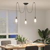 vidaXL Pendant Lamp Black Metal Adjustable height, ceiling mounting