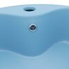 vidaXL Luxury Wash Basin with Overflow Matt Light Blue 14.2x5.1" Ceramic