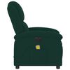 vidaXL Electric Massage Recliner Chair Dark Green Velvet Large