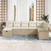 vidaXL Garden Sofa Set with Cushion 8 pcs Beige and Cream Poly Rattan