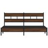 vidaXL Bed Frame Brown Oak Steel Double Bed Frame Rectangular Modern