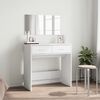 vidaXL Dressing Table White Engineered wood, glass Medium Dressing Table