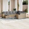 vidaXL Garden Sofa Set Beige, Light Grey