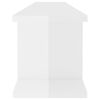 vidaXL Wall Shelf Set of 2 High gloss white Engineered wood Standard