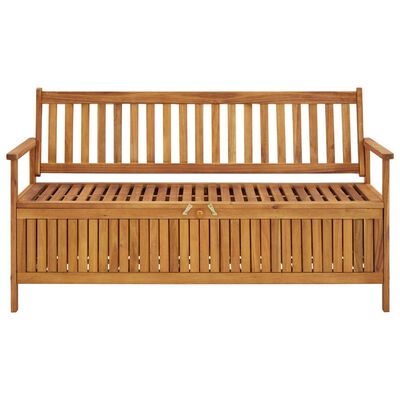 vidaXL Patio Storage Bench 58.3" Solid Acacia Wood