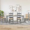 vidaXL Dining Set Panama Grey Solid Pine Wood Large Seats Many