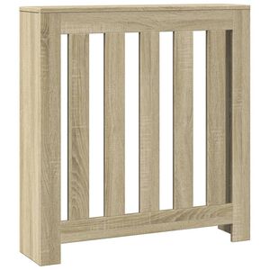 vidaXL Radiator Cover Sonoma Oak 30.7x7.9x32.3" Engineered Wood