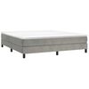 vidaXL Bed Frame Light Grey Velvet, plywood, engineered wood King