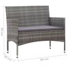 vidaXL Garden Lounge Set Striped gray