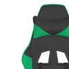 vidaXL Gaming Chair Black and Green Faux Leather Medium