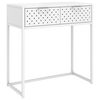 vidaXL Console Table White Steel Standard Adjustable Feet