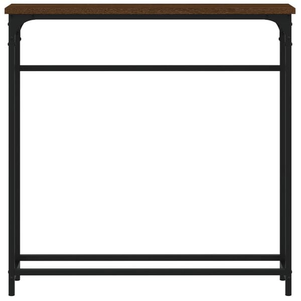 vidaXL Console Table Brown oak Engineered wood, Metal Standard