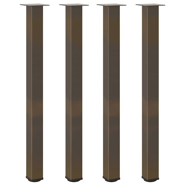 vidaXL Coffee Table Leg Natural steel Powder-coated steel 43.3-44.1 in