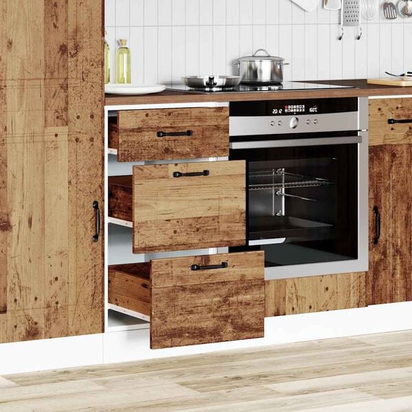 vidaXL Kitchen Base Cabinet Old wood Engineered wood Medium