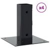vidaXL Post Bases Square 4 pcs Anthracite 2.01x2.01" Powder-coated Steel