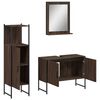 vidaXL Bathroom Cabinet Set Brown Oak Engineered Wood Medium