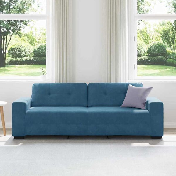vidaXL Sofa Blue 87.01 x 30.71 x 31.50 in Fabric