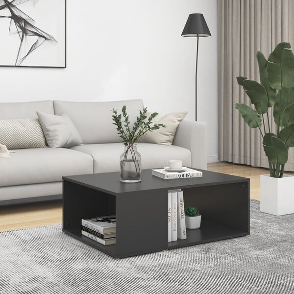 vidaXL Coffee Table Grey Engineered Wood Medium Coffee Table
