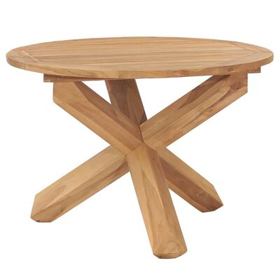 vidaXL Patio Dining Table Ø43.3"x29.5" Solid Teak Wood