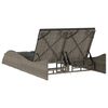vidaXL Patio Sun Lounger Gray PE rattan Dual seat large outdoor lounger