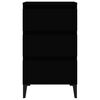 vidaXL Nightstand Black Engineered wood Medium Nightstand Square