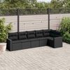 vidaXL Garden Sofa Set Black Poly Rattan 6-piece set Modular