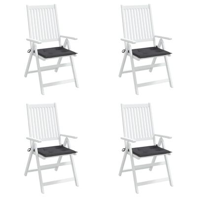 vidaXL Garden Chair Cushions 4 pcs Anthracite 15.7"x15.7"x1.2" Oxford Fabric
