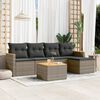 vidaXL Garden Sofa Set Grey Poly Rattan 6-piece set Modular