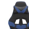 vidaXL Gaming Chair Black and Blue Faux Leather