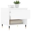 vidaXL Coffee Table Set of 2 White Engineered wood, Metal Compact