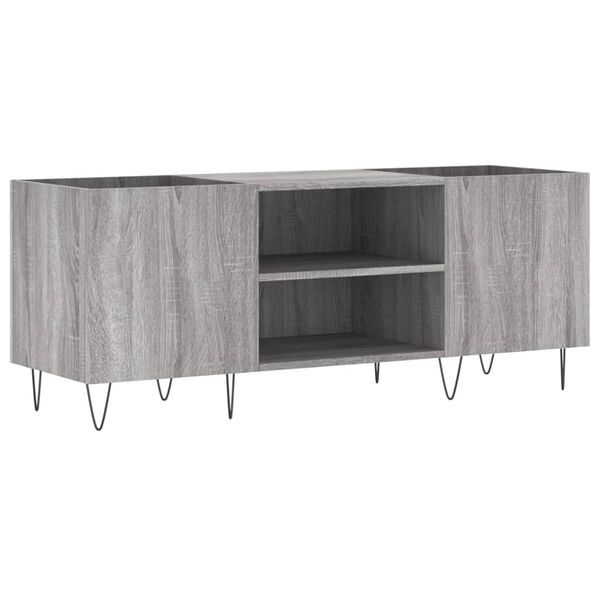 vidaXL Record Cabinet Grey Sonoma Engineered wood, Iron Medium