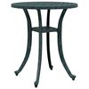 vidaXL Garden Table Green Cast Aluminum Small Decorative Inlays