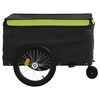 vidaXL Bike Trailer Black and Green 99.2 lb Iron