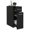 vidaXL Apothecary Cabinet Black Engineered wood Medium
