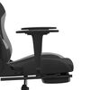 vidaXL Gaming Chair Black and Light Grey Polyester, Metal, Plywood, Plastic