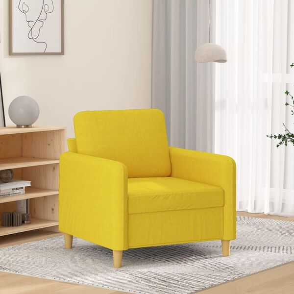 vidaXL Sofa Chair Light Yellow Fabric (100% polyester), metal, textilene