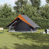 vidaXL Tents with Roof Gray and orange 256 x 266 x 185 cm Polyester