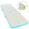 vidaXL Inflatable Gymnastics Mat with Pump 236.2"x39.3"x3.9" PVC Green