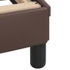 vidaXL Bed Frame Brown Faux leather, metal, solid pine wood, plywood