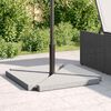 vidaXL Parasol Base Set Grey Granite Medium Foldable
