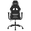 vidaXL Gaming Chair Black and Light Gray Fabric