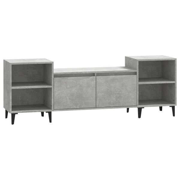 vidaXL TV Cabinet Concrete Gray Engineered wood, metal Large TV Cabinet