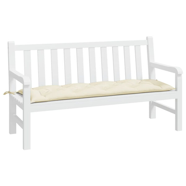vidaXL Garden Bench Cushion Cream White Oxford Fabric (100% Polyester)