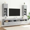 vidaXL TV Stands with LED Lights 2 pcs Concrete Gray 12"x11.8"x35.4"