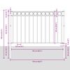 vidaXL Garden Fence Gray Steel