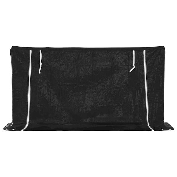 vidaxL Firewood Rack with Rain Cover 78.9"x16.1"x43.5" Galvanized Steel